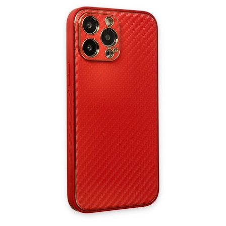 İphone 13 Pro Kılıf Coco Karbon Silikon - Kırmızı