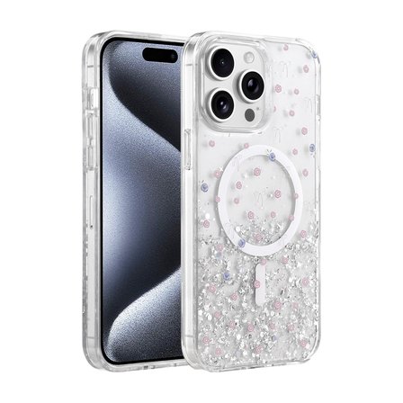 Onegif  İphone 14 Pro Max Misk Simli Magsafe Kapak - Desen 1