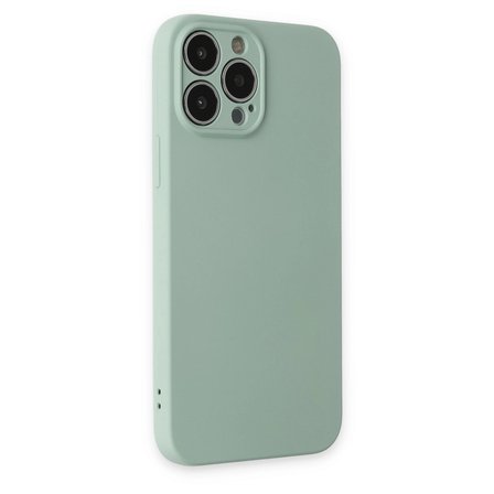 İphone 13 Pro Max Kılıf Nano İçi Kadife Silikon - Su Yeşili