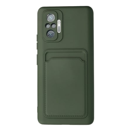Redmi Note 10 Kılıf Kelvin Kartvizitli Silikon - Koyu Yeşil