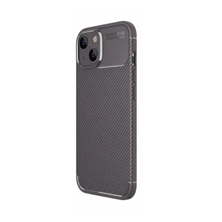 İphone 14 Kılıf Auto Focus Karbon Kapak - Gri