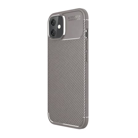 İphone 11 Kılıf Auto Focus Karbon Kapak - Gri