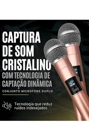 Profesyonel Çiftli Mikrofon Seti Karaoke Edilebilir 50 Metre Mesafe