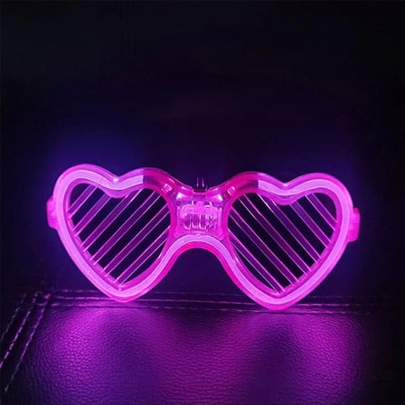 Pembe Led Işıklı Gözlük – 3 Modlu Parti & Glow Gözlüğü