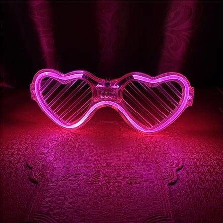 Pembe Led Işıklı Gözlük – 3 Modlu Parti & Glow Gözlüğü