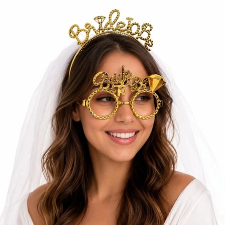 Bride To Gold Taç Parti Gözlüğü Seti