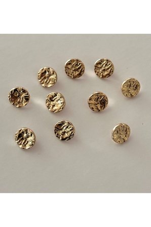 Üstü kırışık model gold bluz düğmesi