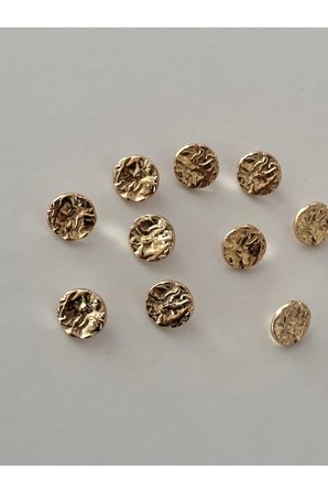 Üstü kırışık model gold bluz düğmesi