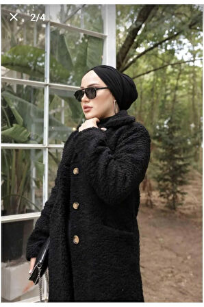 Kadın Astarlı Peluş Kaban