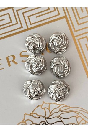 Blazer ceket ve kaban halat detay gümüş düğme 2.3 cm
