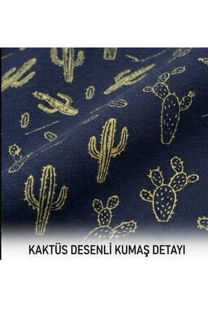 KAKTÜS DESENLİ BOXER - RAHAT KESİM, İz Yapmayan Bel Lastiği