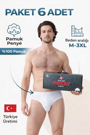 KEMERLİ 6'lı SLIP KÜLOT - REGULAR KALIP