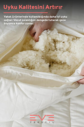 %100 Merinos Kuzu Yünlü Antialerjik Yıkanabilir Fermuarlı Doğal Yastık 50x70 Cm 900 Gr