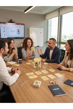 OK-NOK~? Mesai - Ofis İçi İletişim ve Geri Bildirim Kart Oyunu -Eğlenceli Kart Seti