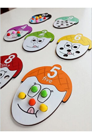 Meşe Palamudu Sayı ve Miktarlarını Öğreniyorum Ahşap Oyuncak