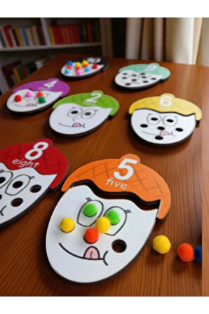 Meşe Palamudu Sayı ve Miktarlarını Öğreniyorum Ahşap Oyuncak