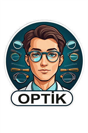 Optik Gözlükçü Meslek Sticker