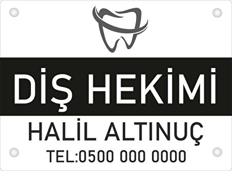 Kişiye Özel Diş Hekimi PVC Levha 40x30 cm