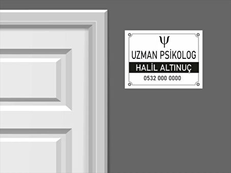 Kişiye Özel Uzman Psikolog PVC Levha 40x30 cm