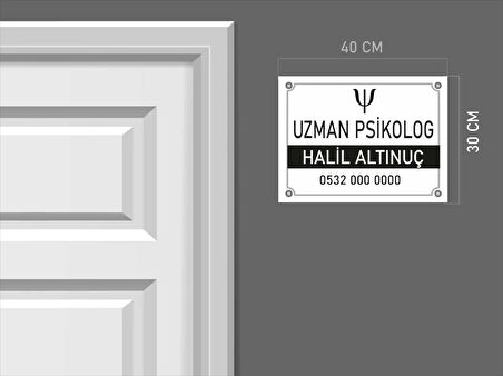 Kişiye Özel Uzman Psikolog PVC Levha 40x30 cm
