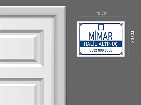  Kişiye Özel Mimar PVC Levha 40x30 cm
