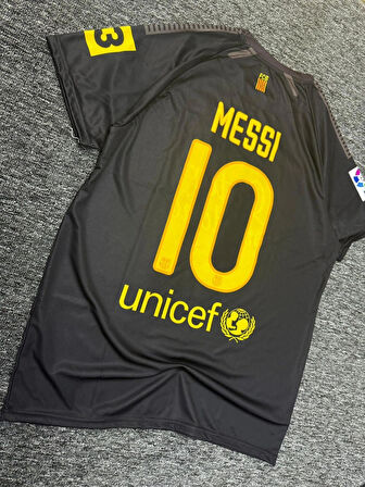 Messi 10 Barça 2011 Sezon Nostalji Siyah Kısa Kol Forması