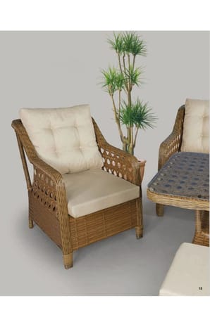 Galvaniz Gövdeli 3+1+1+2puf+masa Rattan Bahçe Balkon Mobilyası, 7 Kişilik Bahçe Takımı