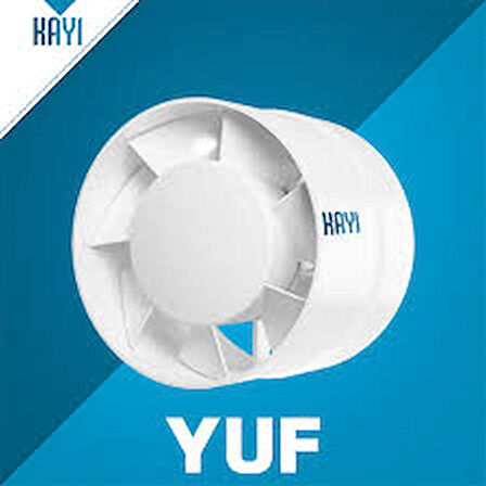 Kayı Fan YUF125 Yuvarlak Kanal Tipi Banyo ve Tuvalet Fanı / Wc Aspiratörü/ 125MM
