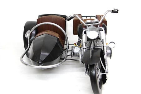 Dekoratif Metal Motosiklet Sepetli