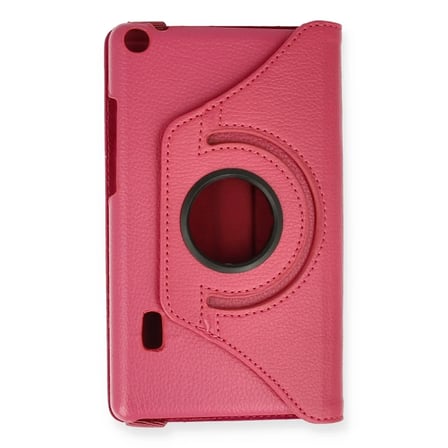 Mediapad T3 7 Kılıf 360 Tablet Deri Kılıf - Pembe