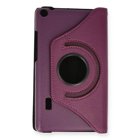 Mediapad T3 7 Kılıf 360 Tablet Deri Kılıf - Mürdüm