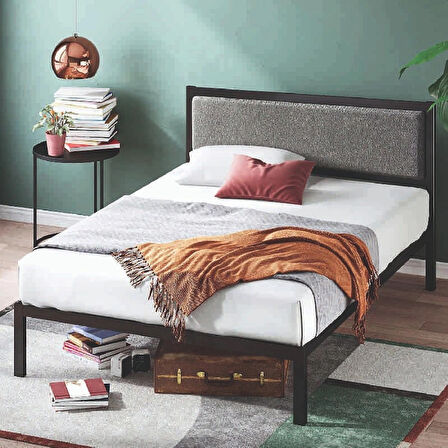 HFT HOME Metal Karyola, Defne Kumaş Başıklı Metal Karyola Renk seçenekli, Çift Kişilik