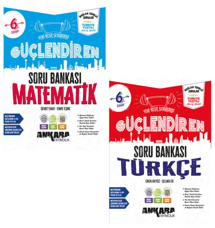 Ankara 2027 6. Sınıf Matematik + Türkçe Güçlendiren Soru Bankası Seti 2 Kitap Maarif Model