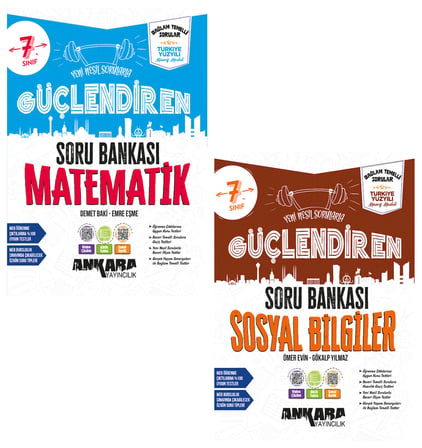 Ankara 2027 7. Sınıf Matematik + Sosyal Bilgiler Güçlendiren Soru Bankası Seti 2 Kitap Maarif Model