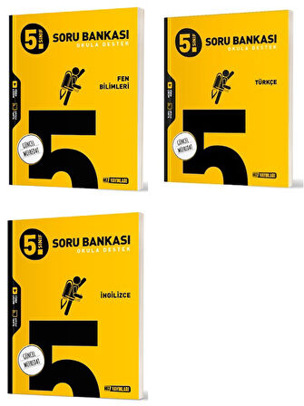 Hız 2025 5. Sınıf Fen Bilimleri + Türkçe + İngilizce Soru Seti 3 Kitap