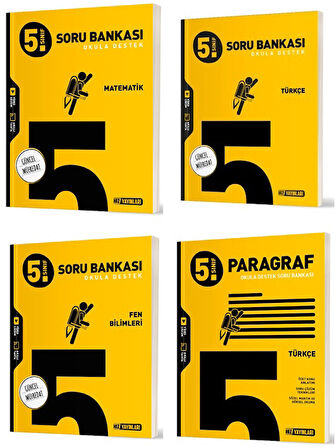 Hız 2025 5. Sınıf Matematik Türkçe Fen Paragraf Soru Seti 4 Kitap
