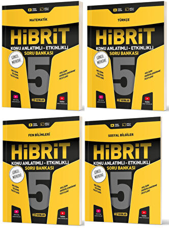 Hız 2025 5. Sınıf Matematik Türkçe Fen Sosyal Hibrit - Konu Seti 4 Kitap