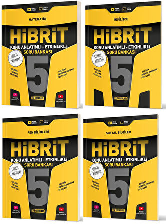Hız 2025 5. Sınıf Matematik İngilizce Fen Sosyal Hibrit - Konu Seti 4 Kitap