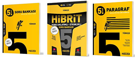 Hız 2025 5. Sınıf Türkçe + Paragraf Soru + Hibrit - Konu Seti 3 Kitap