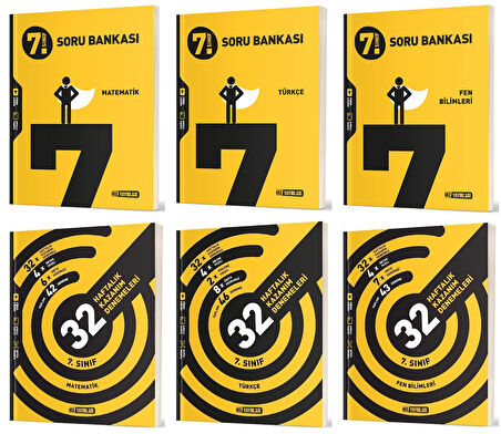 Hız 2025 7. Sınıf Matematik + Türkçe + Fen Soru + 36 Haftalık Deneme Seti 6 Kitap