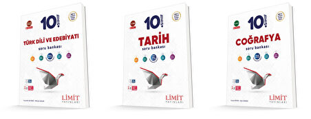 Limit 2026 10. Sınıf Türk Dili + Tarih+ Coğrafya Soru Seti 3 Kitap Güncel Müfredat