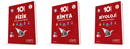Limit 2026 10. Sınıf Fizik + Kimya + Biyoloji Konu Kaf Seti 3 Kitap Güncel Müfredat