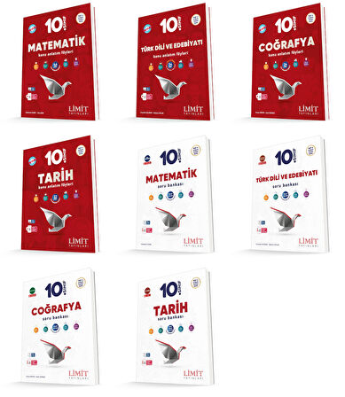 Limit 2026 10. Sınıf Eşit Ağırlık Konu Kaf + Soru Bankası Seti 8 Kitap Güncel Müfredat