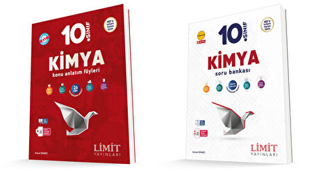 Limit 2025 10. Sınıf Kimya Kaf Konu + Soru Seti 2 Kitap Güncel Müfredat