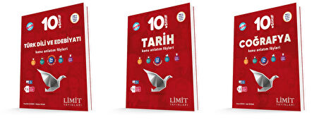Limit 2026 10. Sınıf Türk Dili + Tarih+ Coğrafya Konu Kaf Seti 3 Kitap Güncel Müfredat