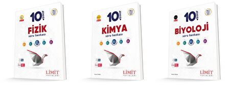 Limit 2026 10. Sınıf Fizik + Kimya + Biyoloji Soru Seti 3 Kitap Güncel Müfredat