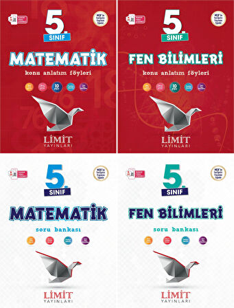 Limit 2025 5. Sınıf Matematik + Fen Bilimleri Konu Anlatım + Soru Seti 4 Kitap Güncel Müfredat