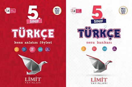 Limit 2025 5. Sınıf Türkçe Konu Anlatım + Soru Bankası Seti 2 Kitap Güncel Müfredat