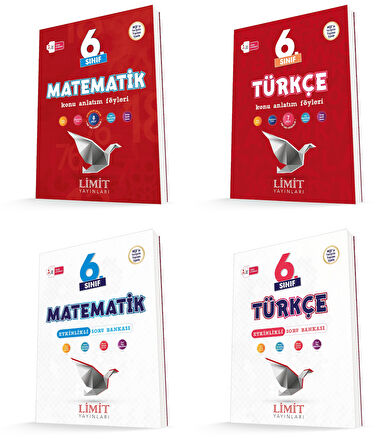 Limit 2026 6. Sınıf Matematik + Türkçe Konu Anlatım + Soru Seti 4 Kitap Güncel Müfredat