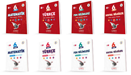 Limit 2026 6. Sınıf Matematik + Türkçe + Fen + Sosyal Konu Anlatım + Soru Seti 8 Kitap Güncel Müfredat